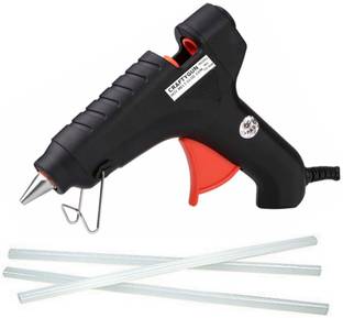 CRAFTYGUN GLUE GUN BLACK 40 WATT RED TRIGGER (11MM 3 GLUE STICKS) Standard Temperature Corded Glue Gun
