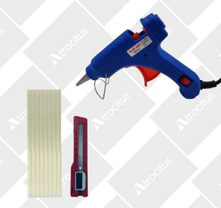 Atrocitus 20W Mini Glue Gun With 8Pcs Glue Stick+Utility Knife for DIY and craft Standard Temperature Corded Glue Gun