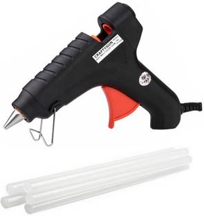 CRAFTYGUN GLUE GUN BLACK 40 WATT RED TRIGGER (11MM 5 GLUE STICKS) Standard Temperature Corded Glue Gun