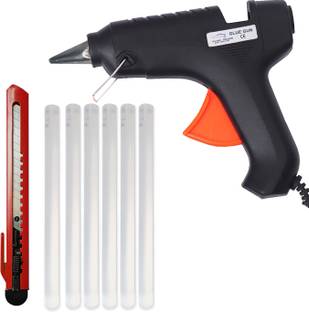 LXMI 40 Watt Hot Melt Glue Gun Includes cutter & 6 Transparent Glue Sticks(11 mm) Standard Temperature Corded Glue Gun