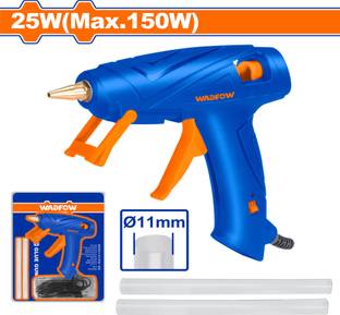 Wadfow 25W (MAX. 150W) Glue Gun, with 2pcs 150 mm Glue Sticks, Standard Temperature Corded Glue Gun