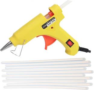 Telxmo Electric 20W Mini Hot Glue Gun With 10 Hot Melt Glue Stick Standard Temperature Corded Glue Gun