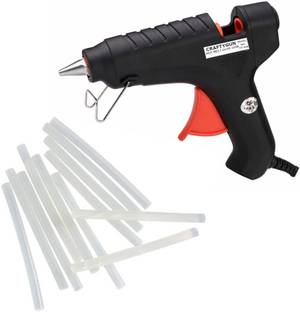 CRAFTYGUN GLUE GUN BLACK 40 WATT RED TRIGGER (11MM 12 GLUE STICKS) Standard Temperature Corded Glue Gun