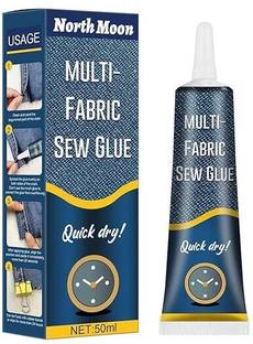 DLEST Quick Dry Multi Fabric Sew Glue, Cloth Repair Sew Glue