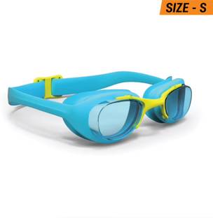 KRISSDIL NABAIJI Swimming goggles KIDS Small size Blue Yellow With Safety Case-BY DECATHLON Swimming Goggles