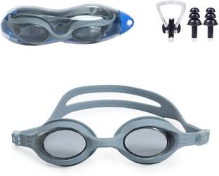 ArrowMax Swimming Goggle For Kids Adults Free size Silicone Strap Anti-Fog Anti-slip Swimming Goggles