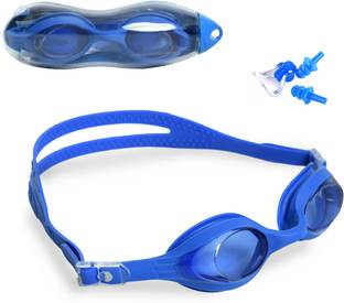 ArrowMax Swimming Goggle For Kids Adults Free size Silicone Strap Anti-Fog Anti-slip Swimming Goggles