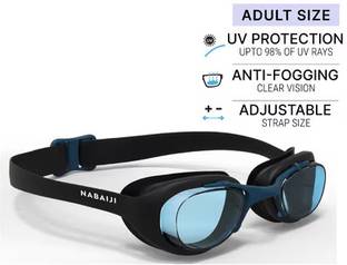 KRISSDIL NABAIJI Swimming Goggles Size L Xbase Clear Lenses Black By Decathlon Swimming Goggles