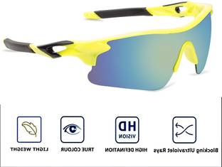 Zugatti Sports Googles UV Protection, Wrap-around Sunglasses Riding / Cycling / Running/ Cricket Goggles