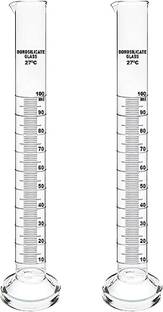 Pushpa Measuring Cylinder 200ml Borosilicate Glass Graduated Cylinder