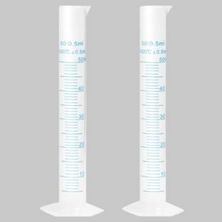 Z GLASS Measuring Cylinder_50ml_pack of 2 Plastic Graduated Cylinder