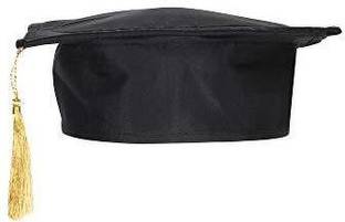 Deena Uniforms Black Graduation Cap