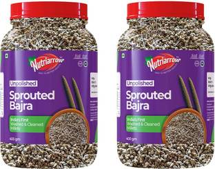 Nutriarrow Unpolished Sprouted Bajra, Washed and Cleaned Millets Pearl Millet