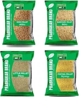 Prabhakar Brand Organic Superfood Foxtail Millet Barnyard Millet Little , Kodo Millet Combo 500g Mixed Millet