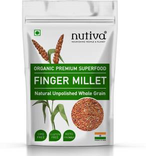 Nutiva Unpolished Ragi/Finger millet 250g Mandua/Kezhvaragu/Mandia/Taidalu/Kodra/Nachni Finger Millet