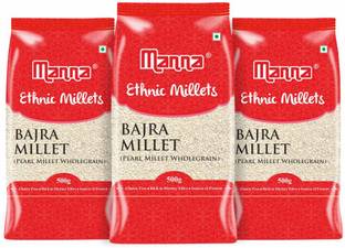 Manna Bajra Millets - Pearl Millet | Bajra Millet Unpolished Wholegrain Millets Pearl Millet