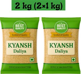 Kyansh 2kg Pack of Dalia (Broken Wheat) Broken Wheat
