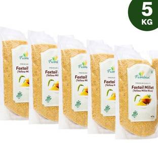 Farmbean Foxtail Millet Natural Grains, 1kg X 5- (Kaon / Kang / Kangni / Kakum / Navani ) Foxtail Millet
