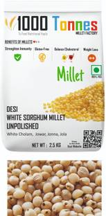 1000 Tonnes Millet Factory 5kg Unpolished Desi White sorghum Millet ( EXPORT QUALITY Jowar, Jonna, Jola Sorghum