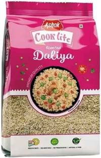 Ashok Roasted Dalia Pouch 500gm | High Fiber Instant Roasted Porridge Whole Wheat