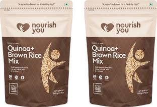 Nourish You Quinoa with Brown Rice Mix | Gluten Free | Source of Protein and Fibre 500G Each Quinoa