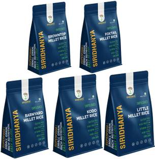 सिरिधन्य Unpolished and organic millets combo pack of 5, each millet 500g with Pouch, मिक्सड मिलेट