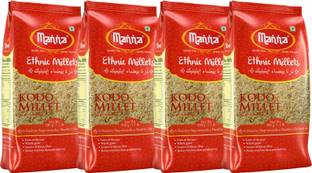 Manna Kodo Millet Natural Grains - 2kg (500g x 4 Packs) (Kodra / Varagu / Arikelu / Hark / Varigu). High Protein & 100% More Fibre Than Rice Kodo Millet
