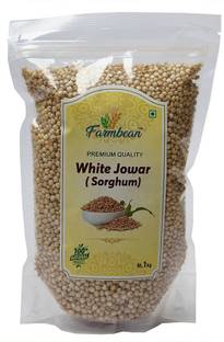 Farmbean Whole White Jowar Grains / Sorghum / Jonna Native Low GI Millet Rice Jowar