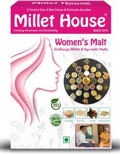 Millet House Women's Sprouted Millets Malt Ayurvedic Herbs Malt Organic Women Health Drink Mixed Millet