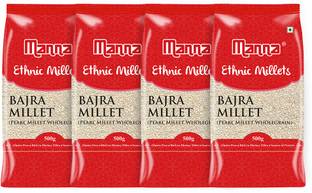 Manna Bajra Millets - Pearl Millet | Bajra Millet Unpolished Wholegrain Millets Pearl Millet