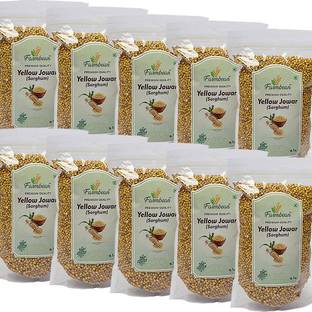Farmbean Yellow Jowar Grains 10 KG / Sorghum / Jonna /Jowar Sabut/jowar Jowar