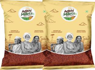 Adithi Millets Siridhanya Unpolished grains positive millet combo pack Raagi (500gm*2Pac) 1kg Ragi