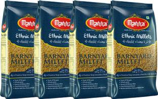 Manna Barnyard Millet Natural Grains 2kg (500g x 4 Packs) (Khira / Swank / Kuthiraivally / Udalu / Kodisama / siridhanya). High Protein & 100% More Fibre Than Rice Barnyard Millet Barnyard Millet