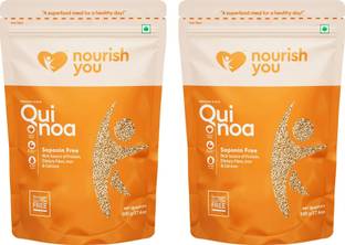 Nourish You Premium White Quinoa | Powerhouse of Protein & Fibre | 500g Each Quinoa