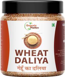 Organic Platter Wheat Daliya,Broken Wheat,Gehu ka Daliya, Khapli Wheat Daliya,High Protein-JAR Whole Wheat