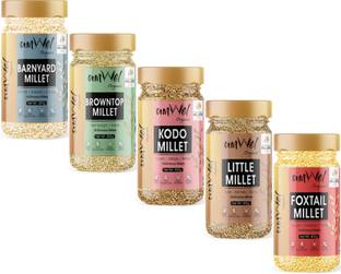 Amwel Combo Five Millets Barnyard,Browntop,Kodo + Little + Foxtail Millet (400g x 5) Mixed Millet