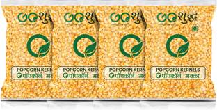 Goshudh Popcorn Kernels (Maize / Makka) 500gm Each (Pack of 4)- 2Kg Corn