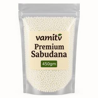 vamitv Sabudana 450gm | Pure Sago Pearls for Fasting & Cooking | 100% Natural & Pure Sago