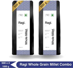 TWF Ragi Whole Millet | Finger Millet Grain | Nutrient-Rich & Gluten-Free| Pack of 2 Ragi