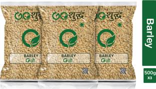 Goshudh Premium Quality Jau Sabut (Barley Whole Grain)-500gm (Pack Of 3) Barley