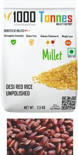 1000 Tonnes Millet Factory 5 Kg Unpolished Desi RED RICE( EXPORT QUALITY ) Red rice | millets Ragi