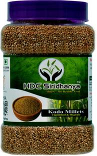 HDC SIRIDHANYA (Unpolished & Organic) Natural Grains Kodo Millets (1kg Per Pack) Pack Of 1 Kodo Millet