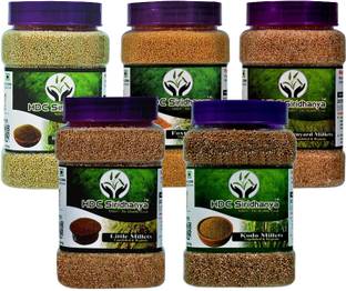 HDC SIRIDHANYA Unpolished Buchhi hand prepared 700gm each millets packed in Jar Mixed Millet