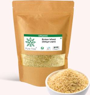 Pure Tree Certified Organic Daliya Wheat Lapsi | Gehu ka Daliya | Broken Wheat Broken Wheat