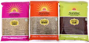 Sunrise Super Jowar, Bajra and Ragi Combo Pack Mixed Millet, Pack of 3 Mixed Millet