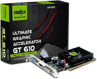 Frontech GT 610 Graphics Card with 64 Bits PCIe 2.0, High Efficiency DDR3 2 GB NVIDIA Chipset 64 bit 533 MHz Graphics Card