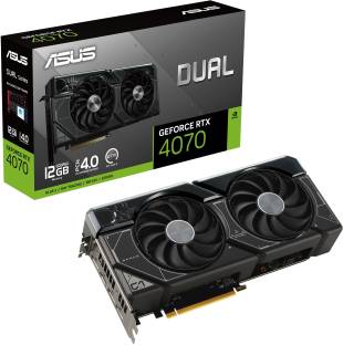 Add to Compare ASUS NVIDIA Dual GeForce RTX 4070 12GB GDDR6X Gaming Graphics card 12 GB GDDR6X Graphics Card 2520 MHzClock Speed Chipset: NVIDIA BUS Standard: PCI Express 4.0 Graphics Engine: GeForce RTX 4070 Memory Interface 192 bit 3 Years Warranty ₹65,999 ₹91,950 28% off Free delivery