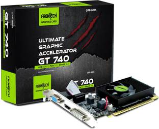 Frontech GT 740 Graphics Card with 128 Bits PCIe 3.0 | High Efficiency DDR3 4 GB NVIDIA Chipset 128 bit 993 MHz Graphics Card