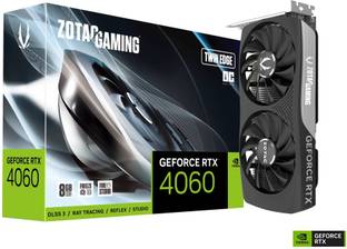 ZOTAC GeForce RTX 4060 8GB Twin Edge GDDR6 8 GB NVIDIA Chipset 128 bit 2475 MHz Graphics Card