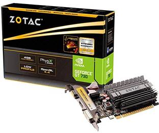 ZOTAC GeForce GT 730 4GB Zone Edition DDR3 4 GB NVIDIA Chipset 64 bit 902 MHz Graphics Card